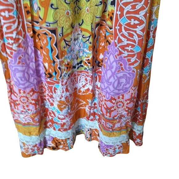 Debbie Katz South Beach S/M Strapless Smocked Maxi Boho Cover Up Dress **READ** - Picture 4 of 8